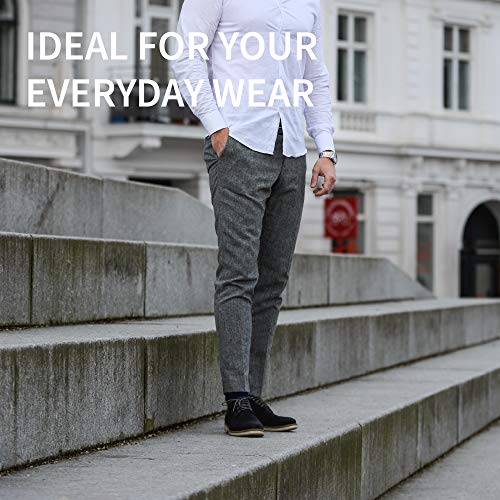 DANISH ENDURANCE 6 Pares Calcetines Clásicos de Algodón, para Hombre y Mujer, de Vestir, Cómodos, Transpirables, para el Uso Diario, Negro, Gris, Rojo (Multicolor: 4 x negro, 2 x gris, EU 43-47)