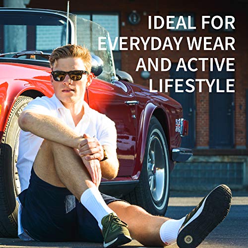 DANISH ENDURANCE Calcetines de Tenis Performance Crew 3 Pares (Negro, EU 39-42)