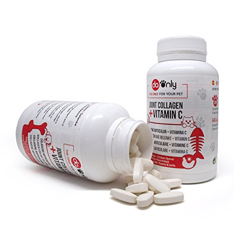 DAONLY Antiinflamatorio Natural para Perros y Gatos, Colágeno Hidrolizado + Magnesio + Calcio + Vitamina C y D, Colágeno Articular. Sabor a Pollo