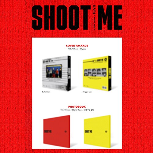 DAY6 3rd Mini Album - SHOOT ME : YOUTH PART 1 [ Bullet Ver. ] CD + Photobook + Clear Card + Tatoo Sticker + Photocard + FREE GIFT / K-POP Sealed