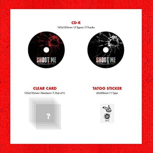 DAY6 3rd Mini Album - SHOOT ME : YOUTH PART 1 [ Bullet Ver. ] CD + Photobook + Clear Card + Tatoo Sticker + Photocard + FREE GIFT / K-POP Sealed