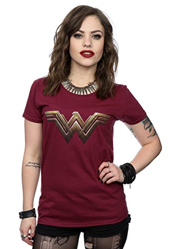 DC Comics mujer Wonder Woman Logo Camiseta Small borgoña