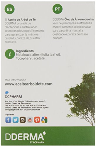 Dderma CN174619.1 - Aceite árbol del té 100% Puro, 15 ml