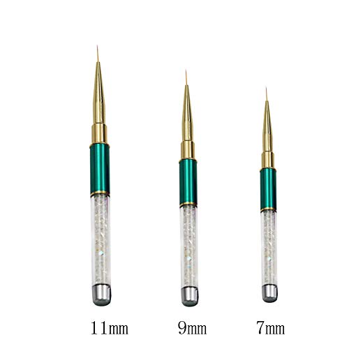 DDG EDMMS 1 Ultrafina del Color del Arte del Clavo de la Almohadilla de pulimento de Clavo Cepillo Pluma Diamante Mango acrílico Paquete con Tapa Azar 7MM de Color