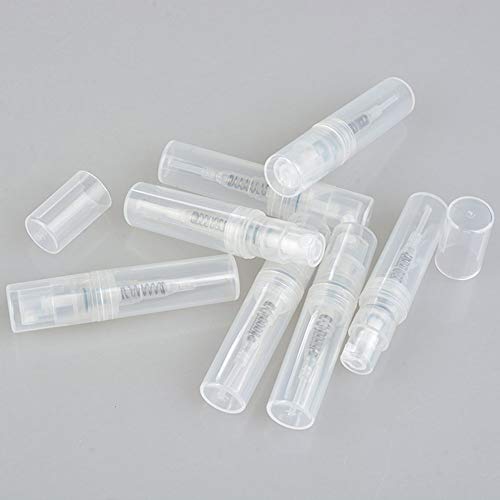 Dealglad 50pcs 2 ml transparente Botella de viales de muestras de Perfume recargable, vacío atomizador de perfume Parfume botella Mini muestra botella de Spray