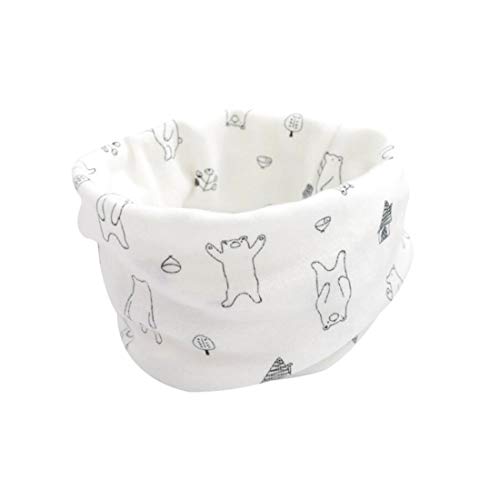 DEBAIJIA Bufanda Niños Calentadora De Cuello CollarDel Bebé O Ring PañUelo De Patrón AlgodóN De Anillo Redondo Bufandas 3pcs para0-8 años Niñas Viajar al aire libre el Otoño Invierno 40 * 20cm