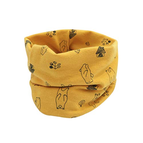 DEBAIJIA Bufanda Niños Calentadora De Cuello CollarDel Bebé O Ring PañUelo De Patrón AlgodóN De Anillo Redondo Bufandas 3pcs para0-8 años Niñas Viajar al aire libre el Otoño Invierno 40 * 20cm