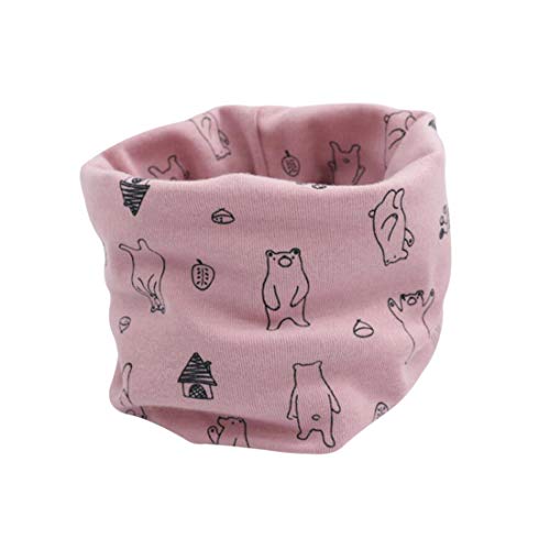 DEBAIJIA Bufanda Niños Calentadora De Cuello CollarDel Bebé O Ring PañUelo De Patrón AlgodóN De Anillo Redondo Bufandas 3pcs para0-8 años Niñas Viajar al aire libre el Otoño Invierno 40 * 20cm