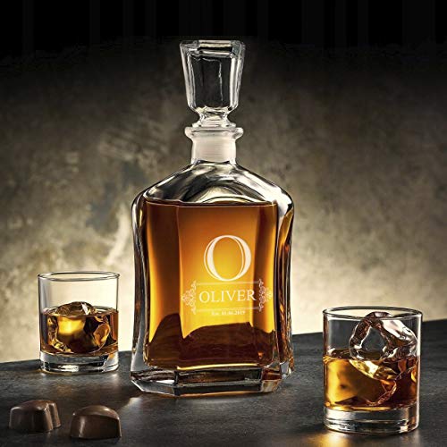 Decantador De Whisky Personalizado, Grabado A Medida Para Licor Escocés Bourbon O Vino, Tamaño 700ml
