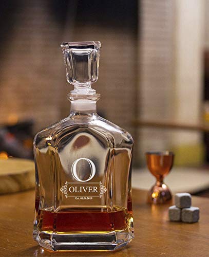 Decantador De Whisky Personalizado, Grabado A Medida Para Licor Escocés Bourbon O Vino, Tamaño 700ml