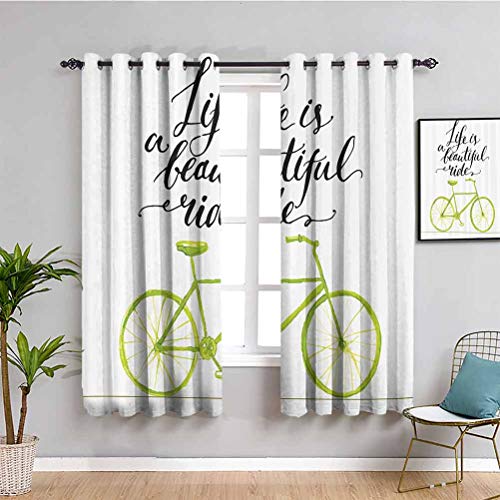 Decoración de bicicletas para sala de estar o dormitorio, color verde, negro, 52 x 63 pulgadas