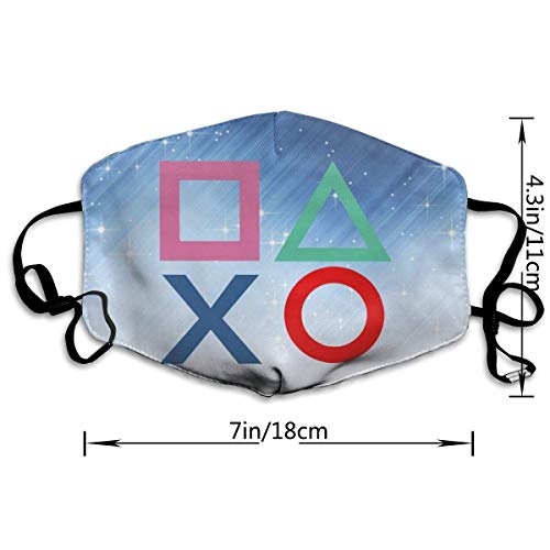 Decoraciones faciales Impresas Playstation Joypad para Mujeres y Hombres