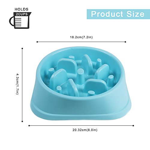 Decyam Comedero de Perros para ralentizar la Comida, Divertida búsqueda de alimento