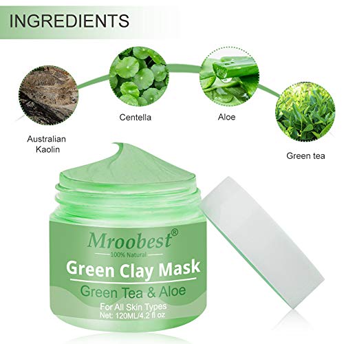 Deep Cleansing Mask, Green Clay Mask, Peel Off Máscara, Hidrata y controla la grasa, El acné y el removedor de espinillas, Mejora la textura de la piel