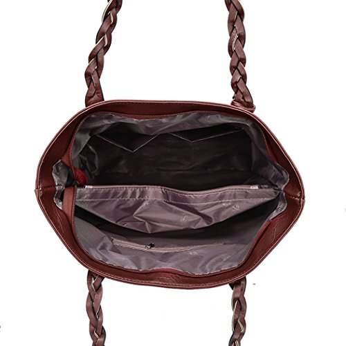 DEERWORD Para mujer Bolsos bandolera Carteras de mano Bolsos totes Carteras de mano con asa Cuero Barna