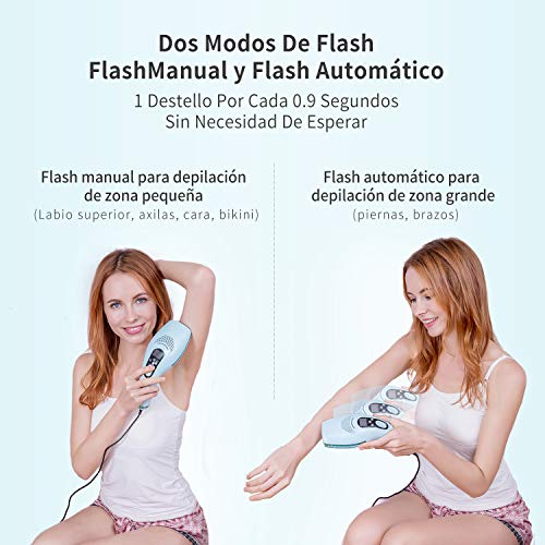 DEESS Sistema de Depilación por Luz Pulsada Intensa GP590,Depilación Permanente para Hombres y Mujeres de Uso en Casa con Cuidado de Enfriamiento,Pulsaciones de Luz Ilimitadas,Regalo:Filtro SR y AC