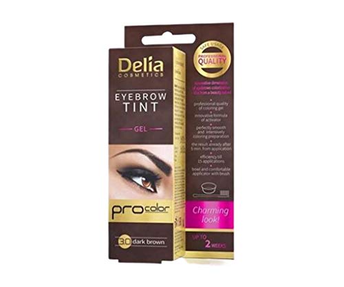 Delia Cameleo Eyebrow Tint CREAM, Marrón oscuro 3.0