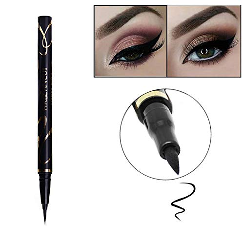 Delineador de ojos a prueba de agua, delineador líquido negro, resistente al agua, antiincrustante, delineador líquido de larga duración