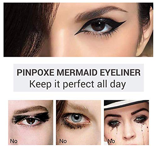 Delineador de ojos Líquid, Delineador de ojos Negro, Delineador de ojos a Prueba de Agua, antiincrustante Duradero Bloqueo de Precisión Micro Eye Liner Liquid Pen