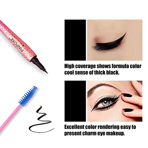 Delineador de ojos Líquid, Delineador de ojos Negro, Delineador de ojos a Prueba de Agua, antiincrustante Duradero Bloqueo de Precisión Micro Eye Liner Liquid Pen