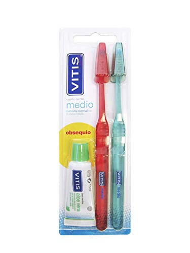 DENTAID VITIS Duplo Cepillo Dental Medio