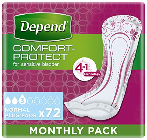 Depend Normal Plus para Incontinencia, 72 Almohadillas