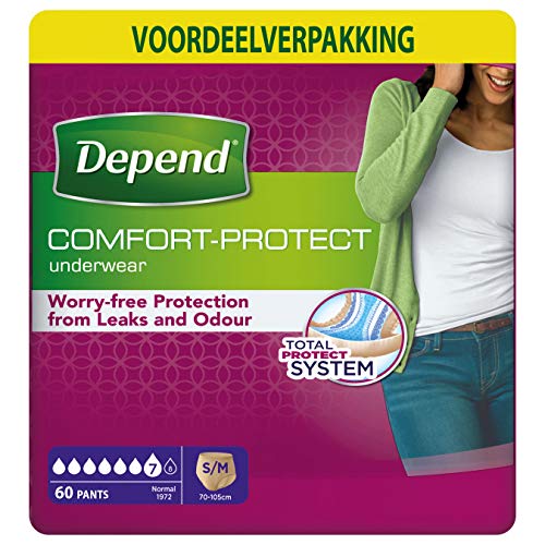 Depend Ropa interior absorbente Absorción Normal Talla S/M Mujer - 60 unidades
