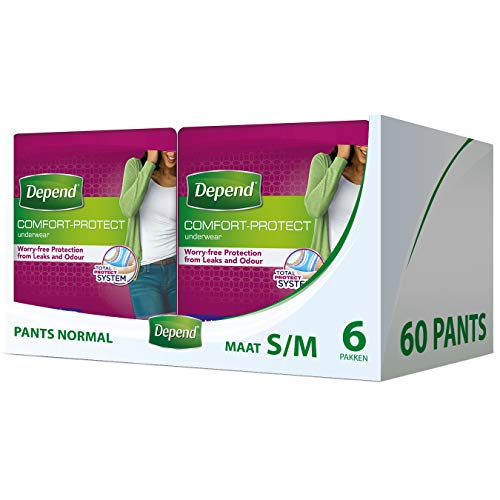 Depend Ropa interior absorbente Absorción Normal Talla S/M Mujer - 60 unidades