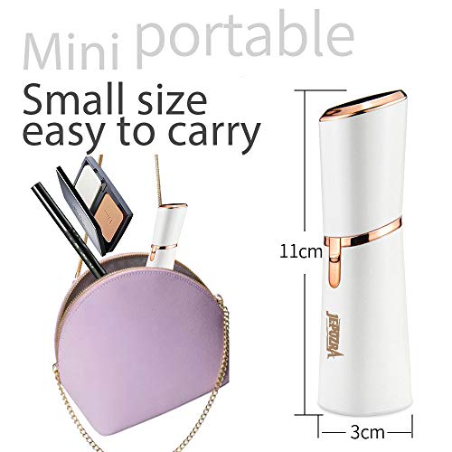 Depiladora Facial Mujer Electrica, Eléctrico Depilar para Sin dolor, maquinilla de afeitar impermeable para mujer para cara, con Luz LED Incorporada Baterí Labios Barbilla y Cuello