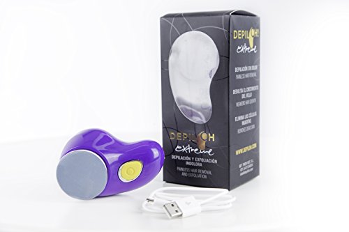 DepilOH! Extreme – Depiladora Eléctrica corporal para mujer y hombre, bolsa de tela con cable cargador USB y 15 parches de repuesto