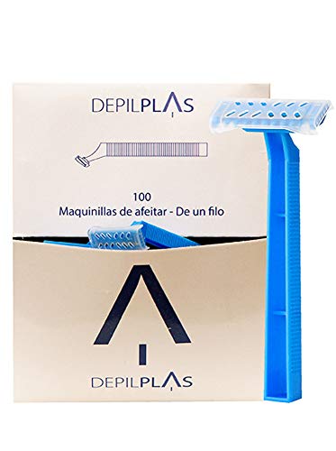 DepilPlas Maquinillas de Afeitar Desechables de Una Hoja 100 unidades