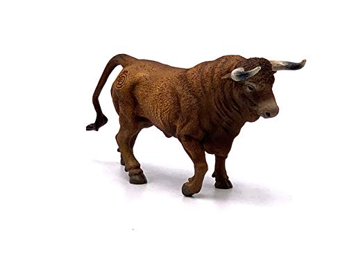 Deqube- Bravo Colorado Trotando Figura de Toro, Color marrón, 17x8x4,2 (1)