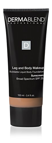 Dermablend Leg and Body Make Up Buildable Liquid Body Foundation Sunscreen Broad Spectrum SPF 25 - #Medium Natural 40N 100ml