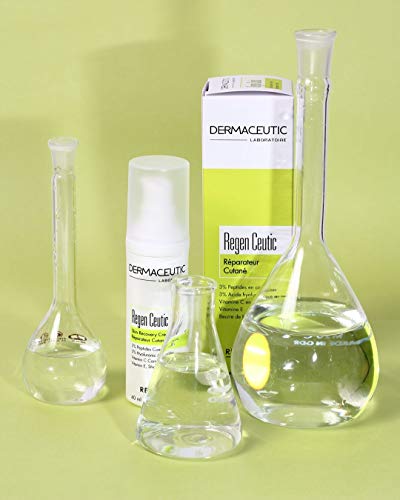 Dermaceutic Regen Ceutic - Crema revitalizadora para piel sensible y deshidratada - Crema reparadora de la piel con ácido hialurónico, péptidos, vitamina C/E y manteca de karité - 40 ml