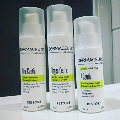 Dermaceutic Regen Ceutic - Crema revitalizadora para piel sensible y deshidratada - Crema reparadora de la piel con ácido hialurónico, péptidos, vitamina C/E y manteca de karité - 40 ml