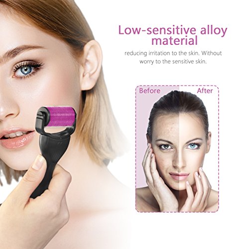 Dermaroller, iFanze Dermaroller Facial, Derma roller, dermaroller titanio, Dermaroller 0.5,Dermaroller 1mm, Dermaroller 1.5, rodillo agujas de titanio, rodillo facial titanio, por Ojos, Cara, Cuerpo