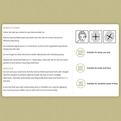 Dermaroller Titanio 3 en 1 Eco Masters - 3 Rodillos de Titanio Para Ojos, Cara y Cuerpo - Reduce Imperfecciones, Arrugas, Acné, Estrías y Cicatrices - Micro agujas 0.5 mm, Ideal Para Poros Dilatados