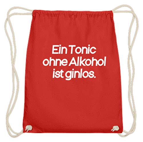 Desconocido Un tónico sin alcohol es ginlos. Divertido diseño de bebida – Sencillo y divertido diseño – Algodón Gymsac, color Rojo, talla 37cm-46cm