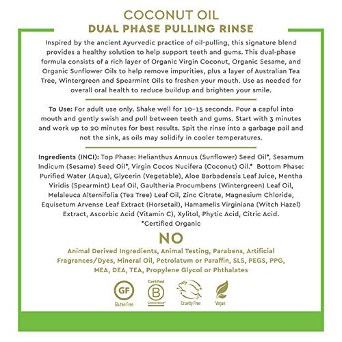 DESERT ESSENCE - Coconut Oil Dual Phase Pulling Rinse - 8 fl. oz. (240 ml)