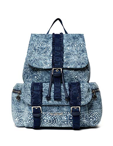 Desigual Back_Galaxy Tribeca - Bolso de mano para mujer, 15 x 36 x 29 cm, color azul marino