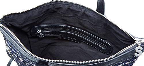 Desigual Backpack Liberté Patch Baza, Mochila moderna. para Mujer, Negro (Negro), 37x9x24 centimeters (B x H x T)