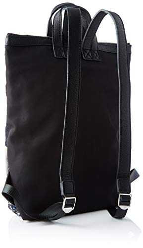 Desigual Backpack Liberté Patch Baza, Mochila moderna. para Mujer, Negro (Negro), 37x9x24 centimeters (B x H x T)