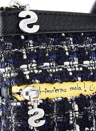 Desigual Backpack Liberté Patch Baza, Mochila moderna. para Mujer, Negro (Negro), 37x9x24 centimeters (B x H x T)