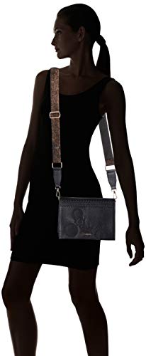Desigual - Bag Dark Amber Imperia Women, Bolsos bandolera Mujer, Negro, 10x16x23 cm (B x H T)