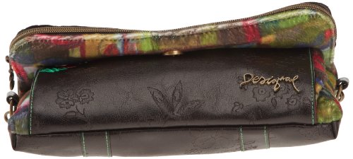 Desigual BOLS_ARTISTIC - Bolso de mano de material sintético mujer, color verde, talla 4x29x29 cm (B x H x T)