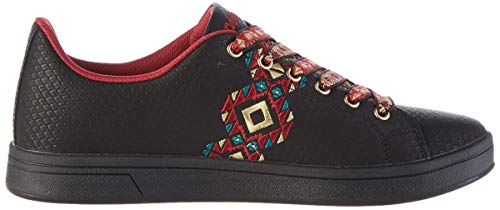 Desigual Shoes Cosmic Navajo, Zapatillas para Mujer, Negro (Black 2000), 36 EU