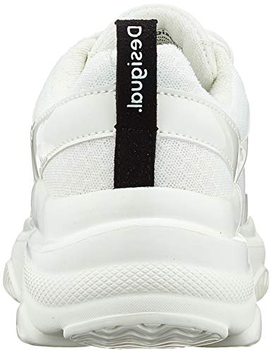 Desigual Sneaker Chunky White, Zapatillas de Deporte para Mujer, Blanco 1000, 37 EU