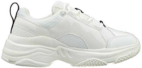 Desigual Sneaker Chunky White, Zapatillas de Deporte para Mujer, Blanco 1000, 37 EU