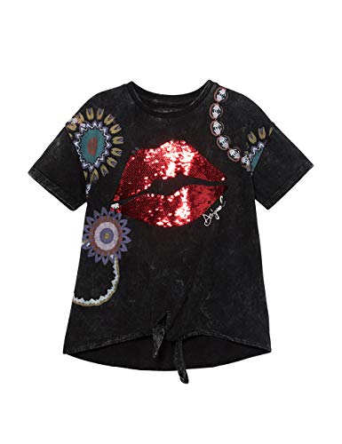 Desigual T-Shirt Frankfort Camiseta, Gris (Gris Oscuro 2006), 6 años para Niñas