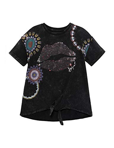 Desigual T-Shirt Frankfort Camiseta, Gris (Gris Oscuro 2006), 6 años para Niñas